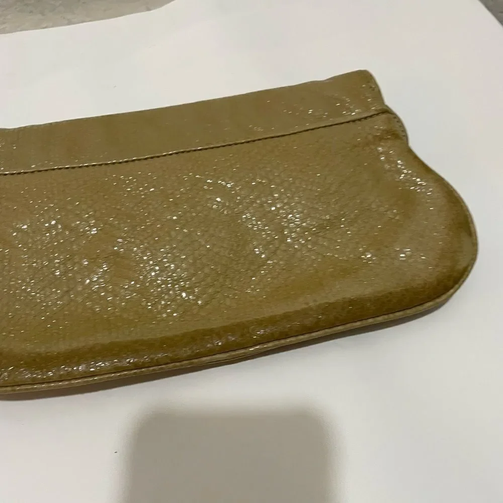 TORY BURCH Solid Tan Leather Clutch Bag Purse